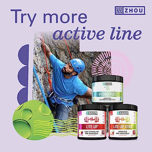 ZHOU - Zhou Nutrition: Proteína Vegana em Pó, Melhor Absorção Digestiva, Perfil Completo de Aminoácidos, Livre de Laticínios, Livre de Soja, Livre de Glúten, Sem Açúcar, Baunilha, 21g de Proteína