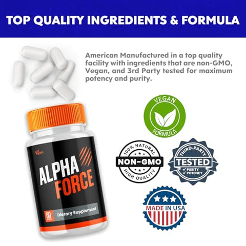 Vytax - Alpha Force Capsules – Fórmula Avançada, Máximo Desempenho e Suplemento Natural (5 Pacotes)