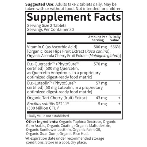 Quercetin – Suporte Diário ao Sistema Imunológico com Vitamina C e D - Garden of Life