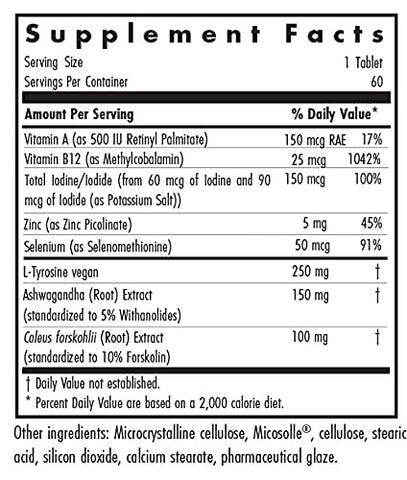 Nutrição para a Tireoide com Iodoral – Suporte para a Tireoide Masculina – 60 cápsulas - Allergy Research Group