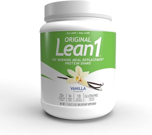 LEAN1 - Nutrition 53 Lean 1 Shake Queima de Gordura, Sabor Baunilha, 15 Porções – 450g