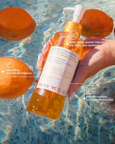 Beauty – Limpeza Facial Anti-Envelhecimento com Colágeno Vegano, Retinol e Vitamina C – Remove Impurezas e Refresca a Pele – 240ml - Truly