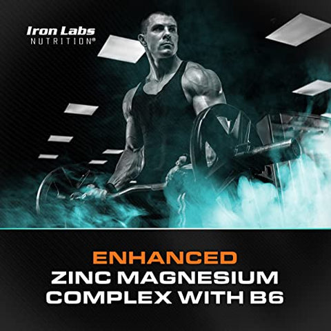 Iron Labs Nutrition - Iron Labs ZM6 – Suplemento de Zinco e Magnésio de Alta Potência – 180 Cápsulas Vegetarianas (Fornecimento de 3 Meses) – Complexo Super Reforçado de Zinco Magnésio Aspartato e B6