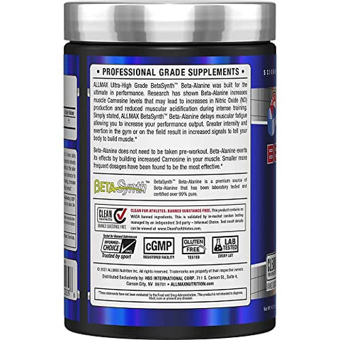 Beta-Alanine 400g – Potencialize seus treinos com qualidade e eficiência - ALLMAX Nutrition