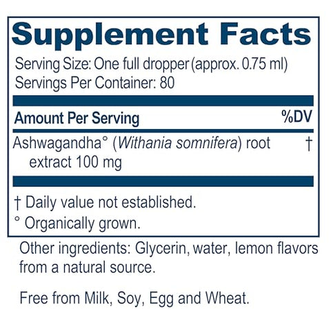 Ashwagandha Drops – Suporte Cognitivo, Adrenal e Imunológico, Herbal Ayurvédico Livre de Álcool, 60ml - Ayush Herbs