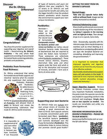 Essential Formulas - Dr. Ohhira’s Probióticos, Fórmula Original, 100 Cápsulas + 10 Cápsulas de Viagem, Sem Refrigeração, Não-OGM