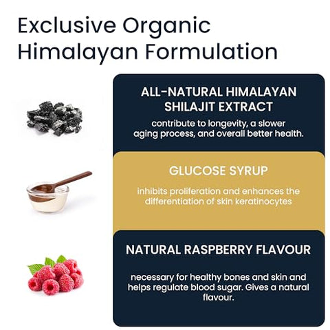 LYNXEOL - Gummies Gold Himalaia Puro Shilajit I Testado em Laboratório I Sem Açúcar I Ashwagandha, Gokshura | Ácido Fúlvico