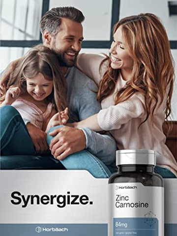Suplemento de Zinco Carnosina | 84mg por Cápsula | 150 Unidades | Não-OGM - Horbäach