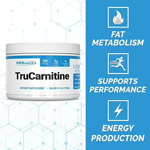 TruCarnitine: Fórmula de Absorção Superior de L-Carnitina-L-Tartarato, 30 Porções - PEScience