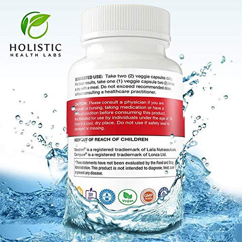 Holistic Health Labs - Maximum Leptin Weight Management for Women – Extra Strength: MeraTrim, Carnipure e Cissus Quadrangularis – Suporte Natural ao Metabolismo e Controle de Desejos. 60 Cápsulas Vegetarianas