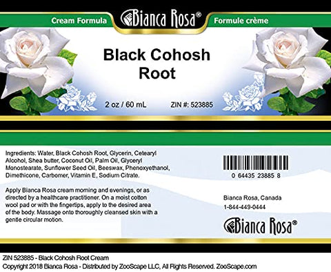 Bianca Rosa - Creme de Raiz de Cohosh Preto (60 ml, 2 g) – Pacote com 2 unidades