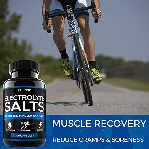 Polyfit - Tabletes de Sal de Eletrólito – 100 Comprimidos – Suplemento de Reposição de Eletrólitos para Hidratação Rápida