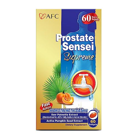 Japan Prostate Sensei Supreme – Saw Palmetto com >85% de Ácidos Graxos – 60 cápsulas - AFC