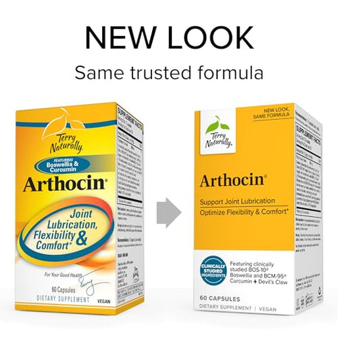 Arthocin – Cápsulas de Boswellia Serrata com Garra do Diabo | Alívio Natural das Articulações - Terry Naturally