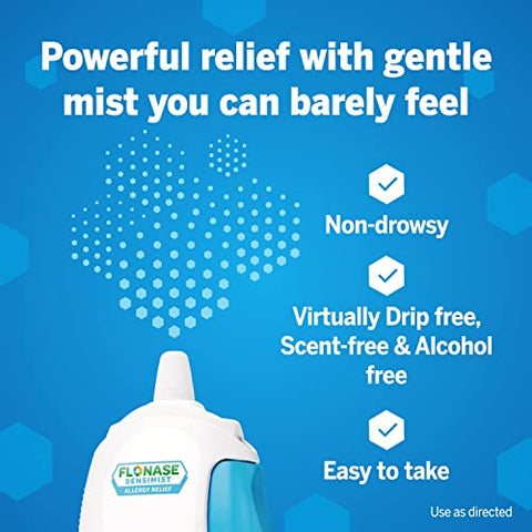 Sensimist Spray Nasal para Alívio de Alergia sem Sonolência, 24 Horas de Alívio Multissintomas – 120 Pulverizações - Flonase