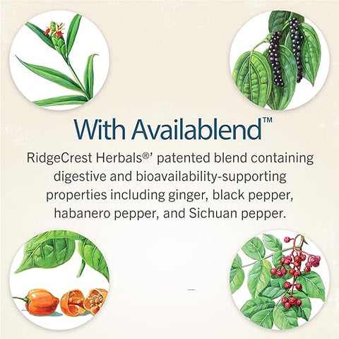 RidgeCrest Herbals - RidgeCrest Clearlungs Extra Strength Herbal Decongestant – 60 Cápsulas Vegetarianas – Potência Extra – Descongestionante Herbal – Marca RidgeCrest