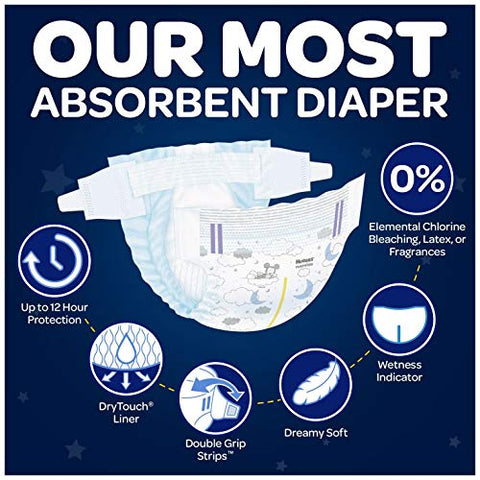 Fraldas HUGGIES OverNites, Tamanho 5 (12 kg), 18 un, Fraldas Noturnas, Pacote Econômico (Embalagem Pode Variar)