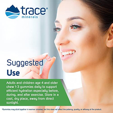 Gomas de Eletrólitos Stamina | Aumente Energia, Resistência, Resistência Muscular e Hidratação | Vegano | Melancia | 90 Unidades (30 Porções) - Trace Minerals