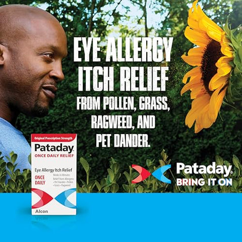 Pataday Alcon: Colírio para Alívio Diário de Alergia Ocular, 2,5 ml (Pacote com 2) – Alívio da Coceira Ocular por Alergia