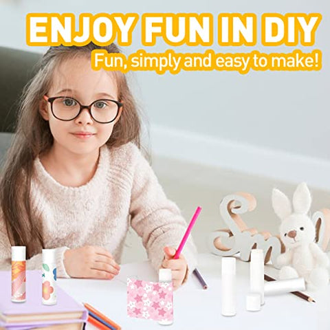 Dmsky - DMSKY 100-Pack Bálsamo Labial a Granel 5 Sabores com Vitamina E e Óleo de Coco 100%%, Produto para Cuidados Labiais, Hidratante para Lábios Ressecados