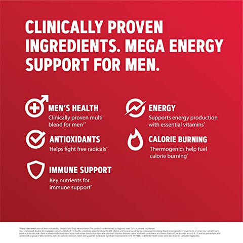 Mega Men Energy Metabolism 90 Caplets – Suplemento para Energia e Metabolismo Masculino - GNC