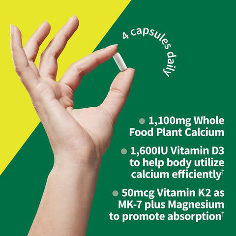 Raw Calcium – Vitamin Code com Magnésio, K2, Vitamina D3 e Vitamina C, para Fortalecimento Ósseo, Probióticos – 100% Natural - Garden of Life