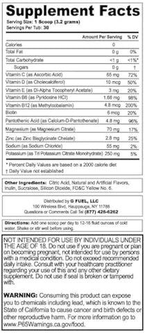 Kamehameha: Pó de Eletrólitos para Hidratação, Energia e Foco – Sabor Morango Lichia, Sem Açúcar, Zero Cafeína, Com Minerais Essenciais - G Fuel