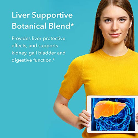 Suplemento de Cardo Mariano Plus para Apoio à Saúde do Fígado, Cardo Mariano, Dente-de-leão, Desintoxicação, Limpeza, Cápsulas Vegetarianas – 120 Unidades - Allergy Research Group