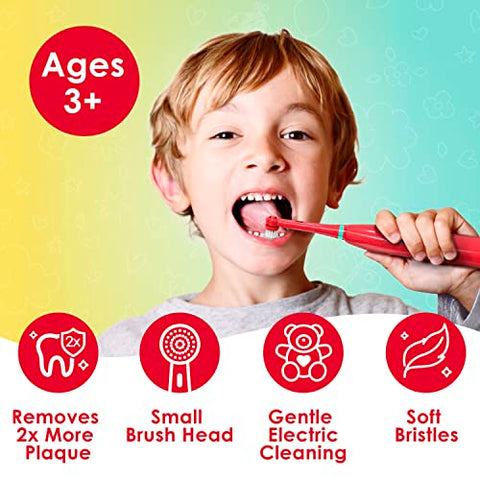 Conjunto de Escova de Dentes Elétrica para Crianças Brusheez® – Seguro – Marca