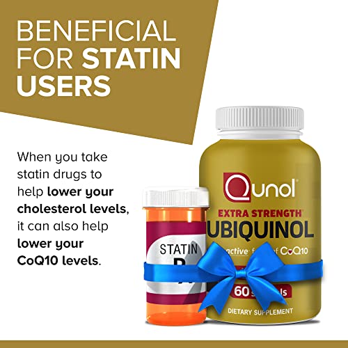 Ubiquinol CoQ10 200mg Softgels – Ubiquinol 200mg, Antioxidante para a Saúde do Coração – 60 Unidades (Pacote com 2) - Qunol