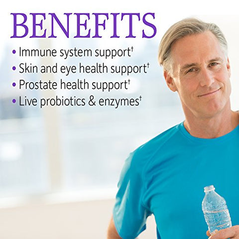 Organics – Multivitamínico Masculino Diário de Alimentos Integrais em Tabletes – 60 Unidades + Suplemento de Zinco de Alta Potência – 30mg - Garden of Life