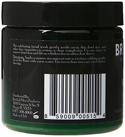 Brickell Men's Products - Brickell Men’s Renewing Face Scrub 4oz – Esfoliante Facial Natural e Orgânico com Grânulos de Jojoba, Extrato de Café e Pumice