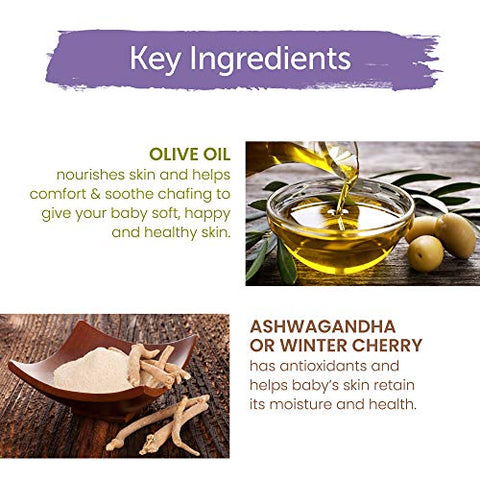 Óleo de Bebê Nourishing Himalaya, Leve – 100ml | Hidratação e Cuidado para a Pele do seu Bebê