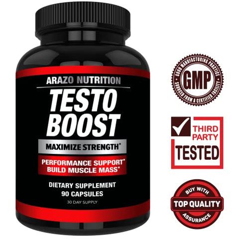TestoBoost Test Booster – Potente para Aumento de Testosterona - Arazo Nutrition