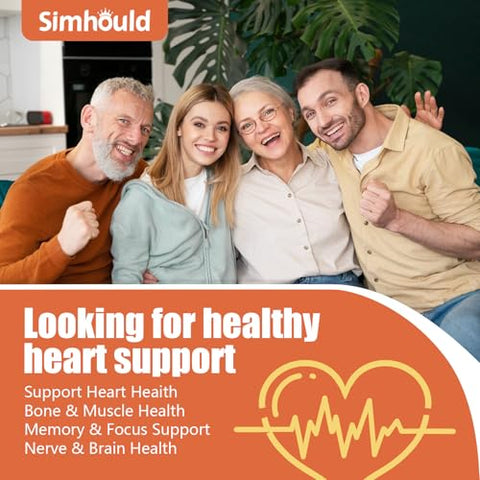 Simhould - 2 Pacote Gomas CoQ10 500MG – Ômega-3, Magnésio, Vitamina B3