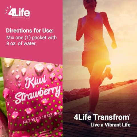 Energy Go Stix – Fonte de Energia Saudável – Mistura de Bebida de Kiwi Morango – Contém Cafeína Natural de Guaraná, Maca, Yerba Mate e Extrato de Folha de Chá Verde – 15 Pacotes - 4Life