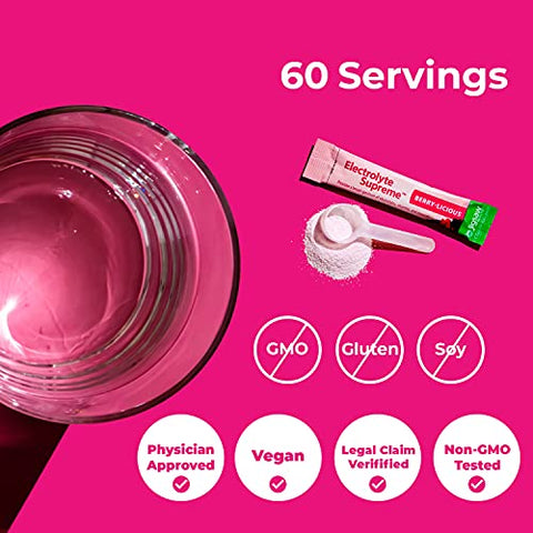 Frasco de Eletrólitos Supreme, Sabor de Frutas Vermelhas, 60 Porções - Jigsaw Health