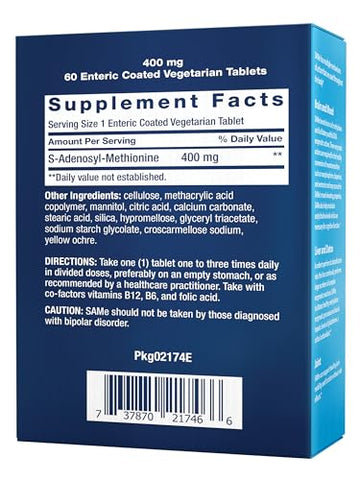 Same 400mg (S-Adenosyl-Methionine) – Suplemento para Articulações | - Life Extension
