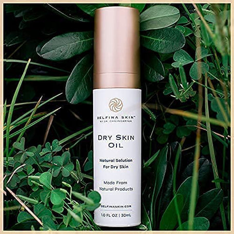 Delfina Skin - Óleo Delfina para Pele Seca – Tratamento para Eczema e Psoríase | Absorção Rápida e Mais Eficaz que Loção para Pele Extremamente Seca, Rachada e Irritada | Seguro para Todas as Idades