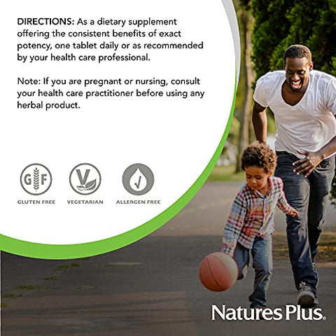 Herbal Actives ARA Larix Olive Leaf – 750 mg, 30 Comprimidos Veganos – Suporte Imunológico, Liberação Prolongada – Hipoalergênico, Vegetariano, Sem Glúten – 30 Porções - Natures Plus