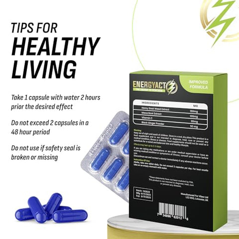 ENERGYACT - Blended Sports Nutrition: Potencialize sua Energia e Resistência com 10 Sachês