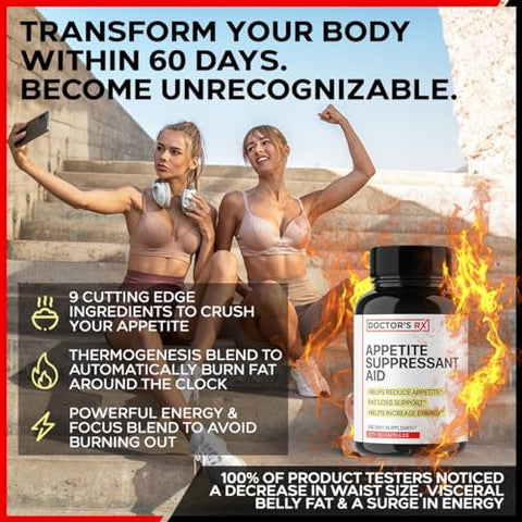 EPN Supplements - Melhor Supressor de Apetite #1 | Acelerador de Metabolismo para Perda de Peso | Suprime Apetite, Perca até 40lbs em 60 Dias | Extra Forte c/ 8 Ingredientes | Peso