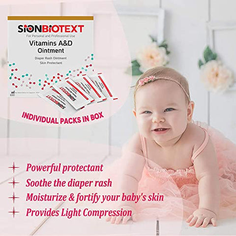SION BIOTEXT - Pomada A e D da Sion Biotext para assaduras de fralda do bebê, creme original de cura com vitamina A e D, hidratante médico intensivo para terapia de pele seca