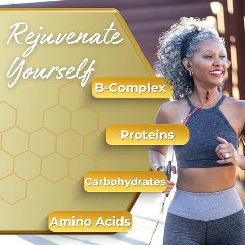 HONEYBEEZONE - Royal Jelly 500 mg – Cápsulas Veganas de Geléia Real de Abelha, Superfood Natural Anti-Envelhecimento e Estimulante Cerebral – 60 Cápsulas de Geléia Real de Abelha