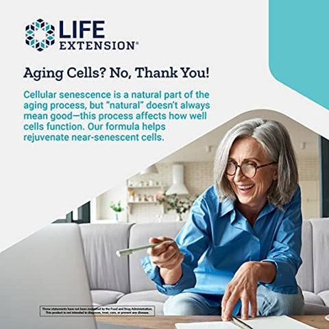 GEROPROTECT Ageless Cell – Rejuvenação Celular Anti-idade | 60 Cápsulas | Marca Life Extension - Life Extension