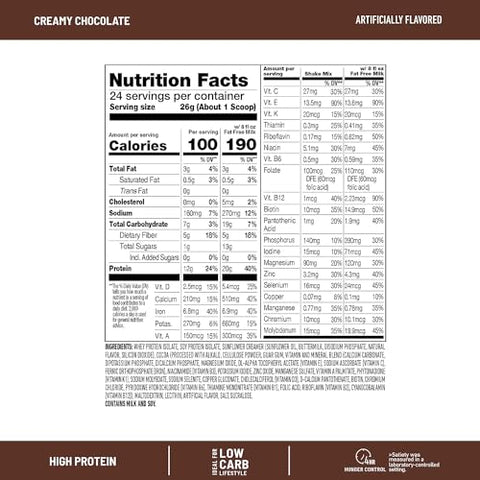 Advanced Nutrition Mistura de Smoothie Cremoso de Chocolate – Substituto de Refeição para Perda de Peso – 20g de Proteína – 320g – 12 Porções – Amigo da Despensa - SlimFast