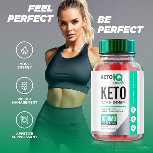 NutraRize - (3 Pacotes) Gomas Keto IQ Keto ACV, Fórmula Keto IQ Keto ACV para Perda de Peso Avançada, Suplemento Dietético Keto IQ Keto, Goma Keto IQ Keto ACV, Avaliações KetoIQ Gomitas (180…)