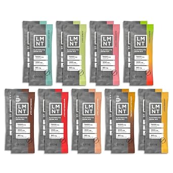 PRIME ODYSSEY - LMNT Variedade de Sachês em Pó Zero Açúcar | 18 Unidades | Sem Sabor, Cítrico, Framboesa, Manga com Pimenta, Chocolate, Melancia, Toranja, Caramelo de Chocolate, Laranja | Marca LMNT