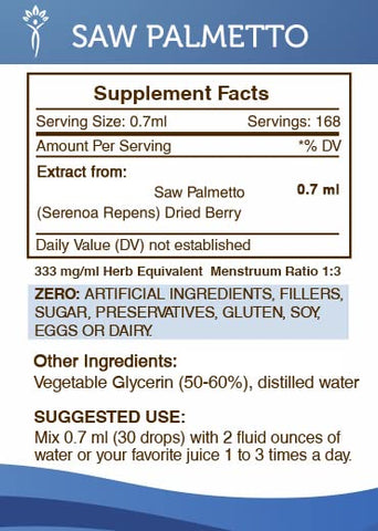 Secrets of the Tribe - Extrato Líquido de Saw Palmetto Sem Álcool, Bagas Secas de Saw Palmetto (Serenoa Repens) – 118 ml