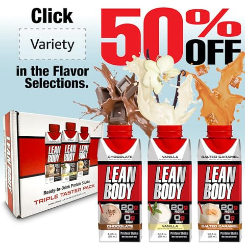 Labrada - LEAN BODY MNT CHC 500ml 12/pack – Bebida Pronta para Consumo com Proteínas e Baixo Teor de Gordura